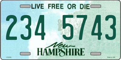 NH license plate 2345743