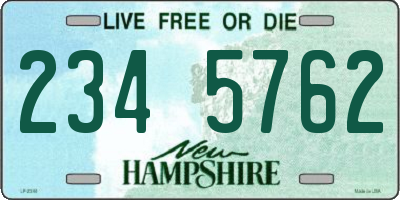 NH license plate 2345762