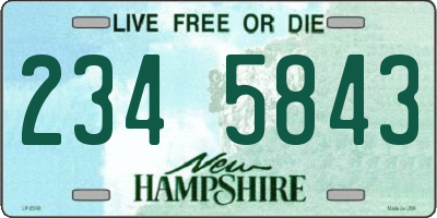 NH license plate 2345843