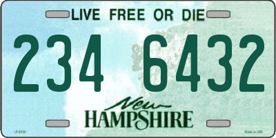 NH license plate 2346432
