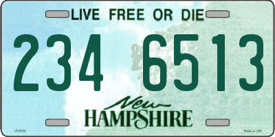 NH license plate 2346513