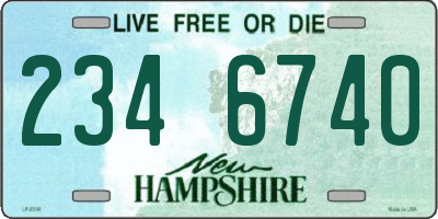 NH license plate 2346740
