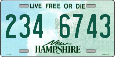 NH license plate 2346743