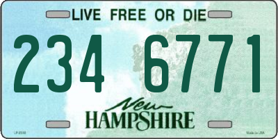NH license plate 2346771