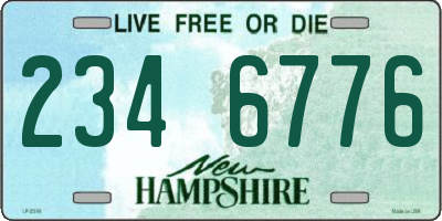 NH license plate 2346776