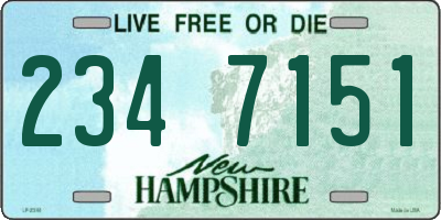 NH license plate 2347151
