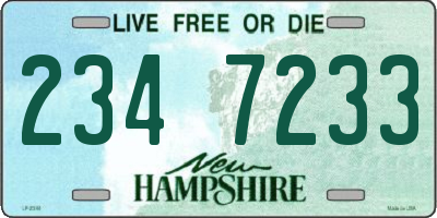 NH license plate 2347233