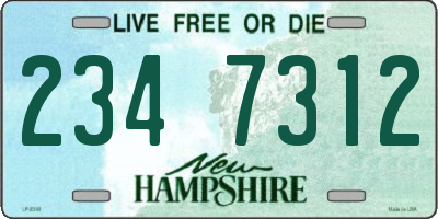 NH license plate 2347312
