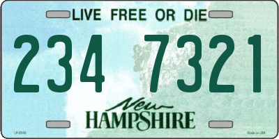 NH license plate 2347321