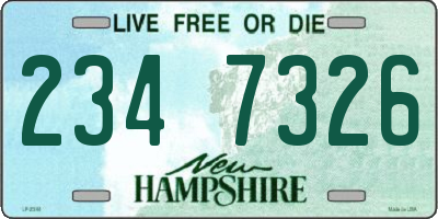 NH license plate 2347326