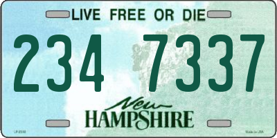 NH license plate 2347337