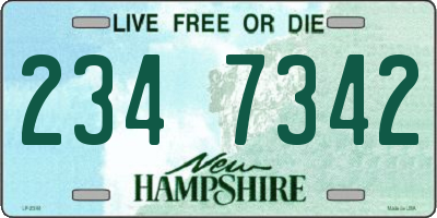 NH license plate 2347342