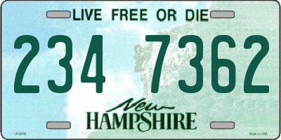 NH license plate 2347362
