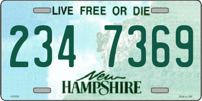 NH license plate 2347369