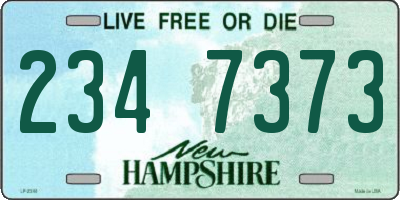 NH license plate 2347373