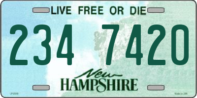 NH license plate 2347420