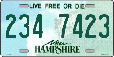 NH license plate 2347423
