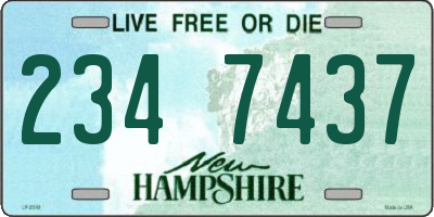 NH license plate 2347437