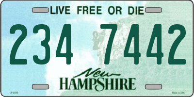 NH license plate 2347442