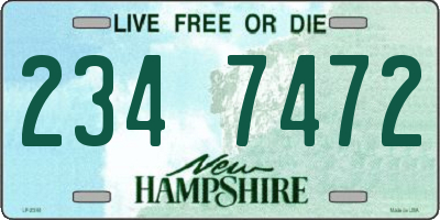 NH license plate 2347472