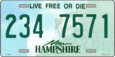 NH license plate 2347571