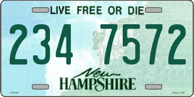 NH license plate 2347572