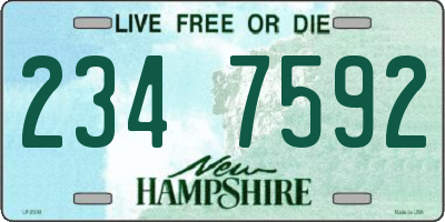 NH license plate 2347592