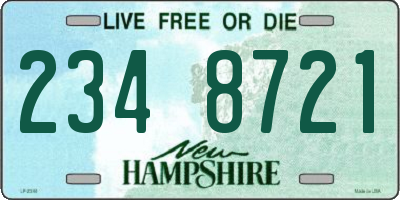NH license plate 2348721