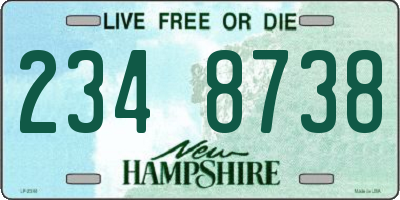 NH license plate 2348738