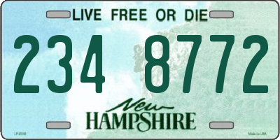 NH license plate 2348772