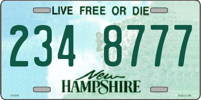 NH license plate 2348777