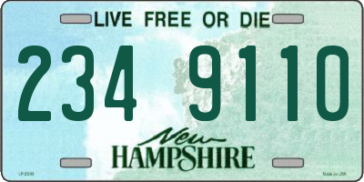 NH license plate 2349110