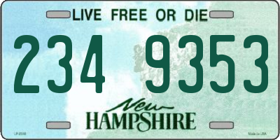 NH license plate 2349353