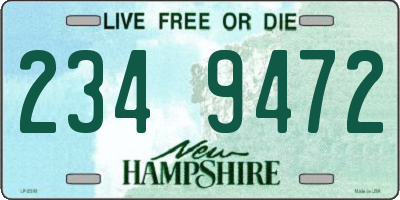 NH license plate 2349472