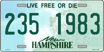 NH license plate 2351983