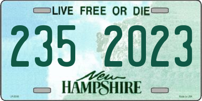 NH license plate 2352023