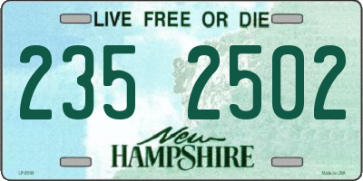 NH license plate 2352502
