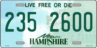 NH license plate 2352600