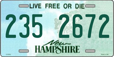NH license plate 2352672