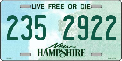 NH license plate 2352922