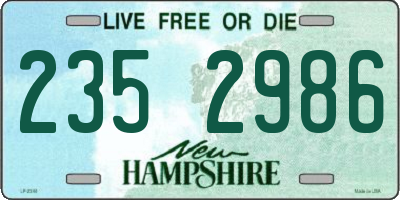 NH license plate 2352986