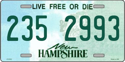NH license plate 2352993