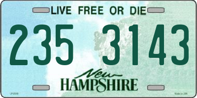NH license plate 2353143