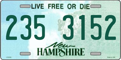 NH license plate 2353152