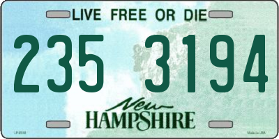 NH license plate 2353194