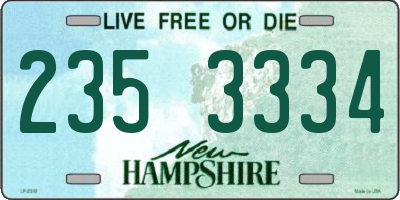 NH license plate 2353334