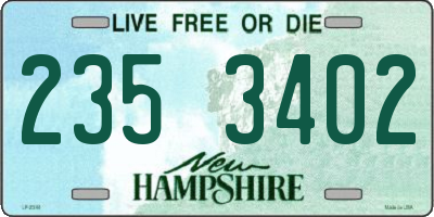 NH license plate 2353402