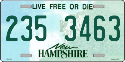 NH license plate 2353463