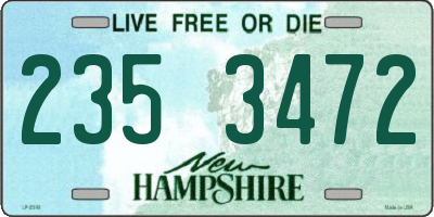 NH license plate 2353472