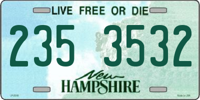 NH license plate 2353532